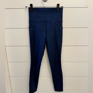 Athleta Blue High-Waisted Leggings Streamlined Fit